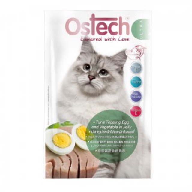 Ostech Ultra Pouch-Tuna topping Egg and Vegetable in Jelly(70g)