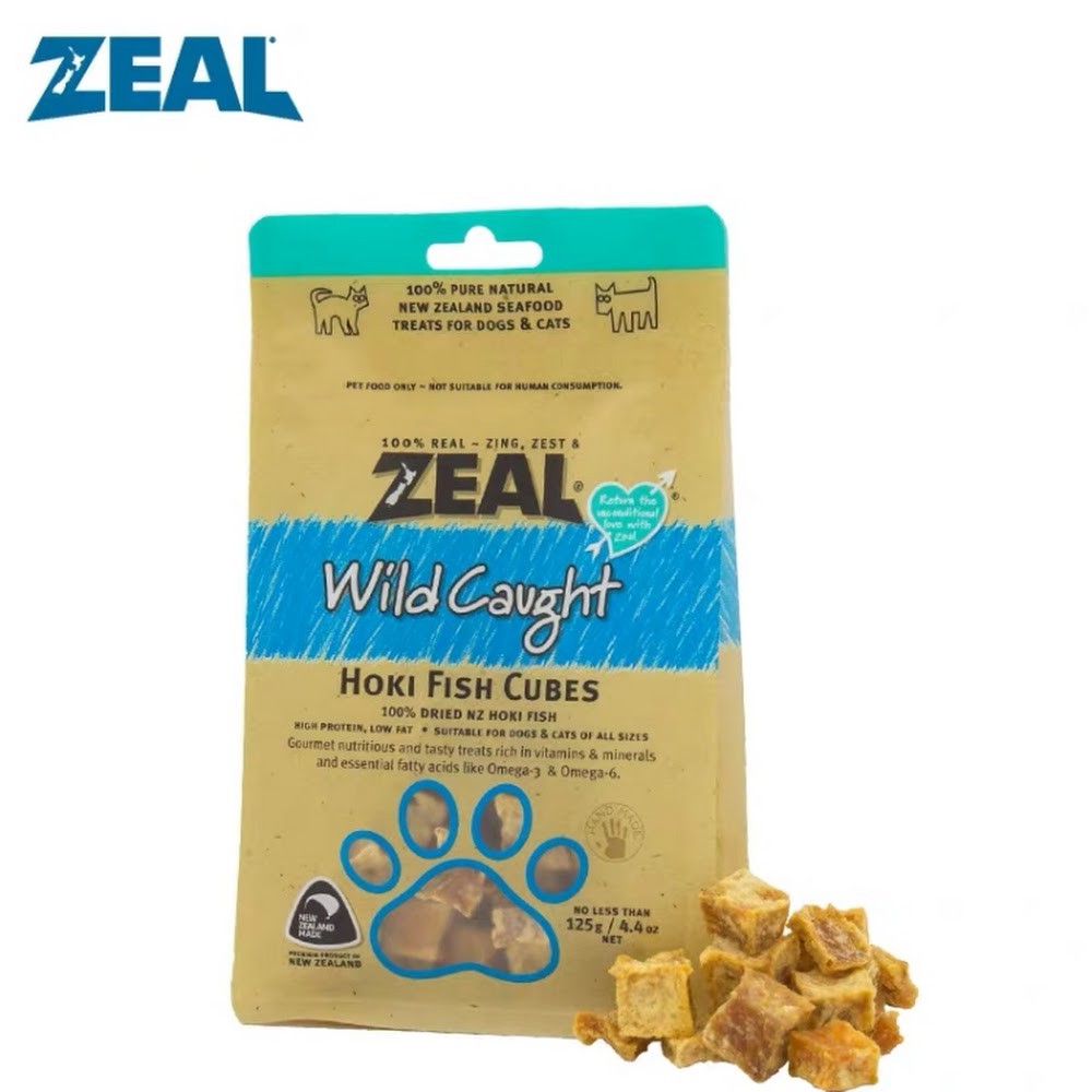 Zeal Dried Hoki Fish Cubes (125g)