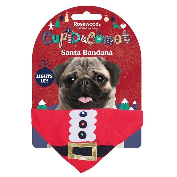 Light Up Santa Bandana 