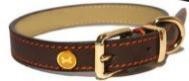 BROWN LEATHER COLLAR M 