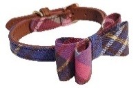 TOY DOG PINK / PURPLE TWEED COLLAR XXS 8-10IN 1/2*8-10+1.5&quot;