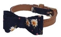 TOY DOG NAVY FLORAL COLLAR XS 10-12IN 3/4*10-12+1.5&quot;