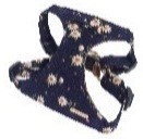 TOY DOG NAVY FLORAL HARNESS XXS