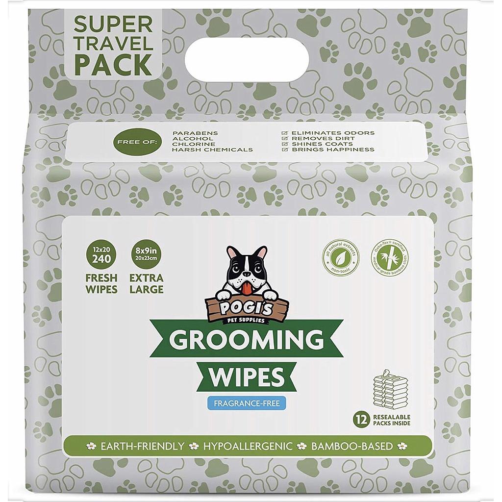 240 Pack Grooming Wipes - Unscented