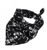 Pet Scarf Skeleton Black Color 1483