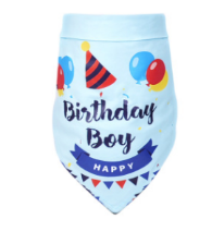 Pet Birthday Boy Scarf Blue Color 1484