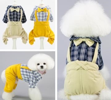 Pet Boy Grey Pattern with Yellow Suit YP-201901041 (M)