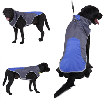 Pet Colorblock Cotton Blue Coat 17kg - 26kg (XL)