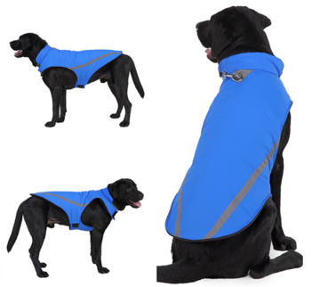 Pet Triangular Parallel Bars Reflective Blue Jacket 4kg-7kg (M)