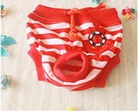 Pet Girl Underwear Anchor Red Color (XL)
