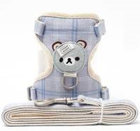 Pet H-Harness &amp; Leash Blue Color (S)