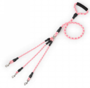 Pet Triple Leash Pink Color 145511(1.2*140CM)