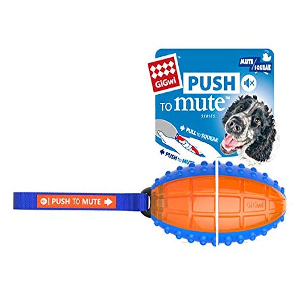 Gigwi Rugby Ball Plush with Blue mix orange