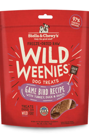 Stella &amp; Chewy's - Freeze Dried Raw Treats Wild Weenies - Game Bird (Turkey, Duck, Quail) - 3.25OZ