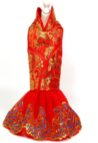 Pet Chinese Dress Red Color M-size  ZM-27