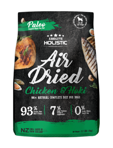 Absolute Holistic Air Dried Chicken &amp; Hoki For Dog 1kg 