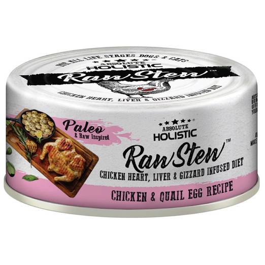 Absolute Holistic Rawstew Chicken &amp; Quail Egg 80g (for Dog&amp;Cat) AH-7304