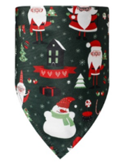 Pet Scarf Christmas Green QG-156