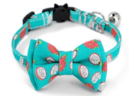 Pet Collar Ribbon Green with desgin QG-107