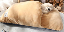 Pet Bed Crystal velvet Cream (M) LYQ-224