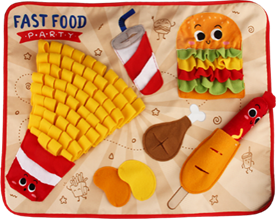 Gigwi Snuffle Mat Fast Food' (M) 18.1in x 23.6ic x 1in