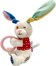 Gigwi Rabbit 'Plush Friendz' with squeaker and TPR ring