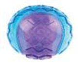 GiGwi Ball' with Squeaker  transparent purple/blue--S (6295)