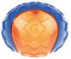 GiGwi Ball 'Squeaker'  solid/transparent blue/orange--L 
