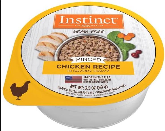 Instinct Grain-free minced real chicken wet cat food 3.5.oz