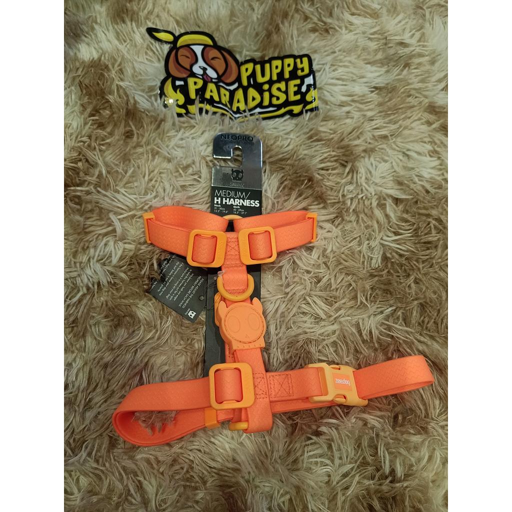 ZEEDOG NEOPRO TANGERINE H-HARNESS SMALL