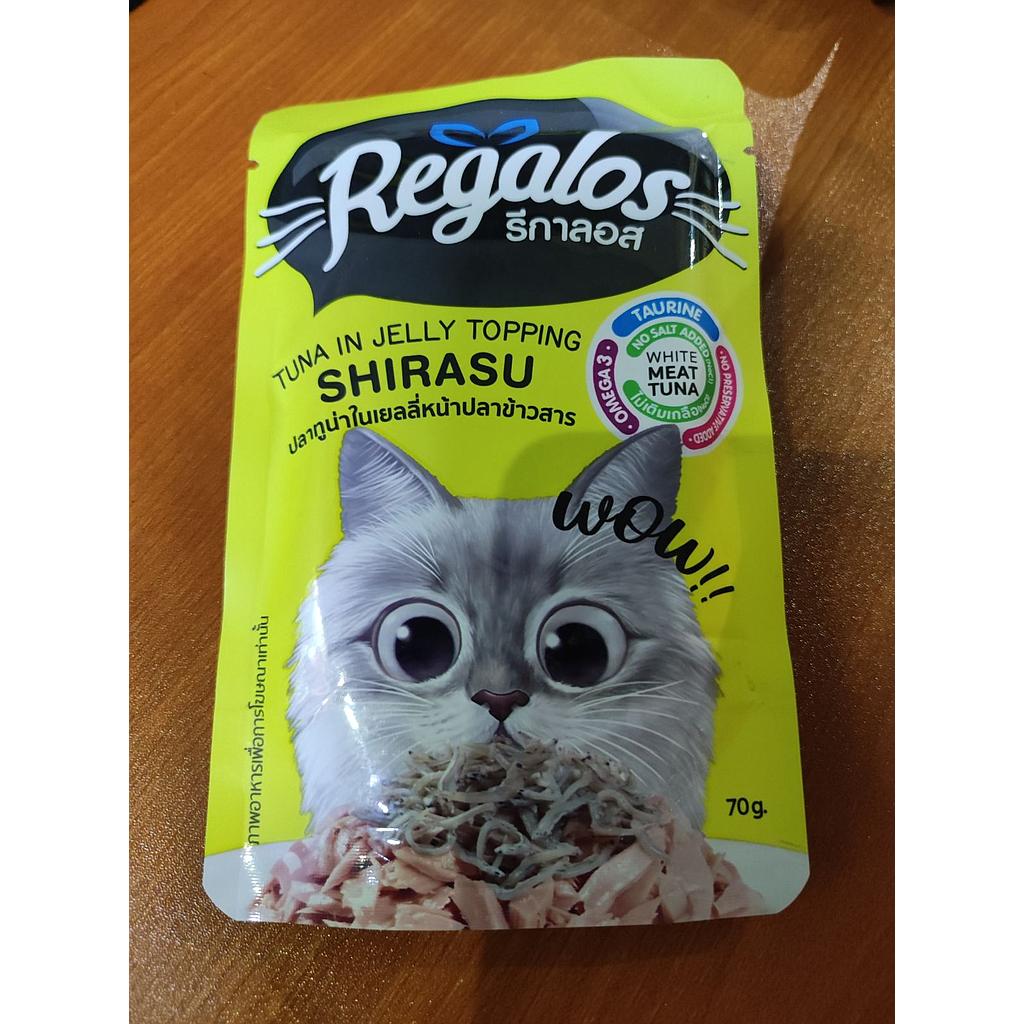 Regalos Cat Ponch - Tuna in Jelly Topping SHIRASU 70 g