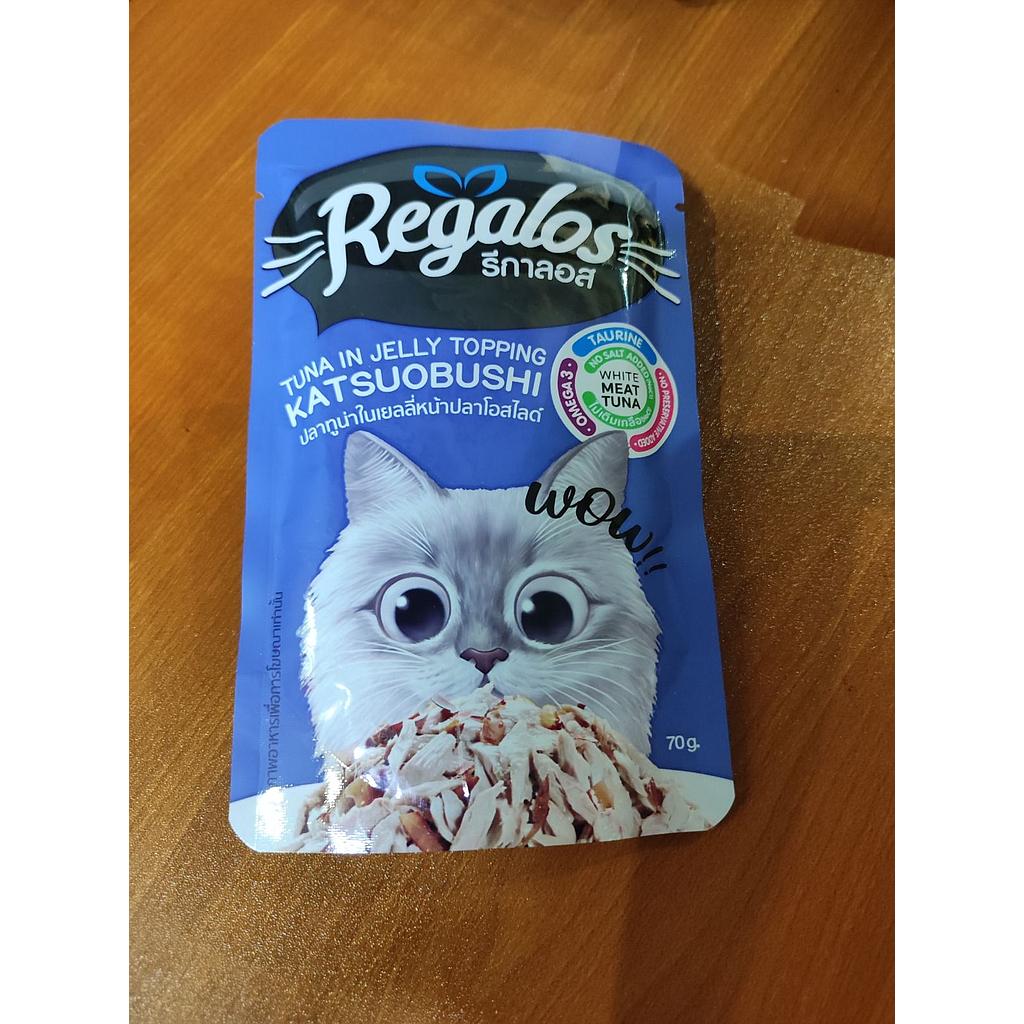 Regalos Cat Ponch- Tuna in Jelly Topping KATSUOBUSHI  70 g