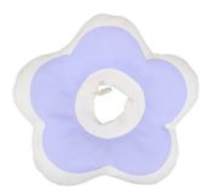 protection collar- Flower printing cotton filling ring Purple(M)Q-38