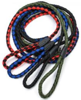 NYLON BRAIDED Dog Leash (M) Black JGNS-1