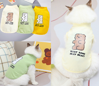 Pet T Shirt Jelly Bear White color (S)