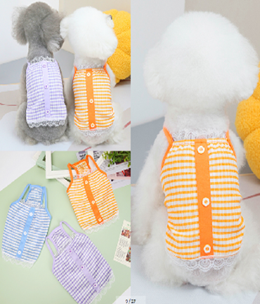 Pet Cloth Striped Orange Color (M)