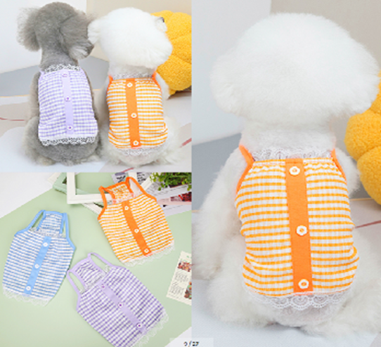 Pet Cloth Striped Purple Color (M)