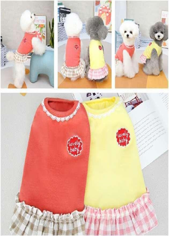 Pet Dress Yellow (L) NJQPSS-4