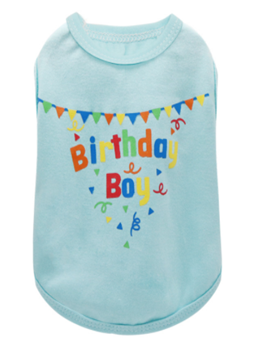 Pet T Shirt  Birthday Boy Blue (M)