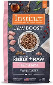 Instinct Raw Boost Grain-free kibble Skin &amp; Coat Recipe 4lb