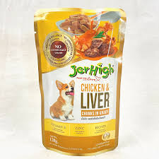 Jerhigh Chicken &amp; Liver Chunks in Gravy 120g