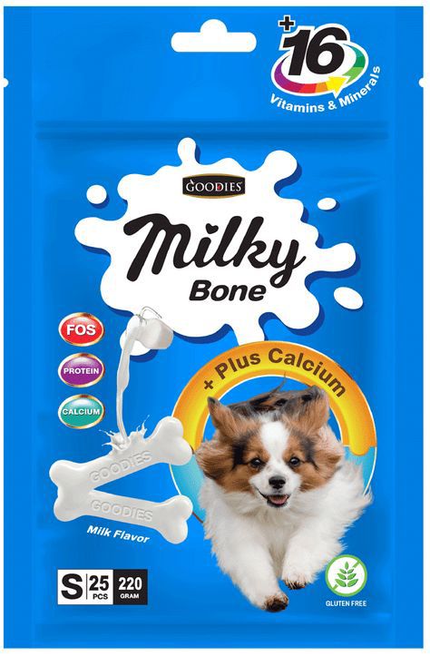 GOODIES Milky Bone Milk Flavor Size S (220g)