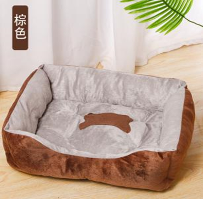 Pet Bed square nest Brown (M) 545508 (58*46CM)