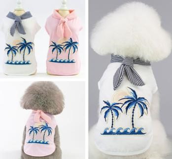 Pet Boy &amp; Girl White Beach with Scarf YP-201901051 (XXL)