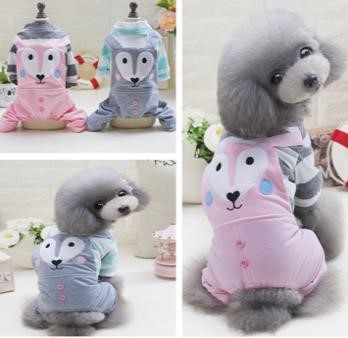 Pet Boy &amp; Girl Little Fox Four Legs Pants Green Color Dress D7-2 (S)